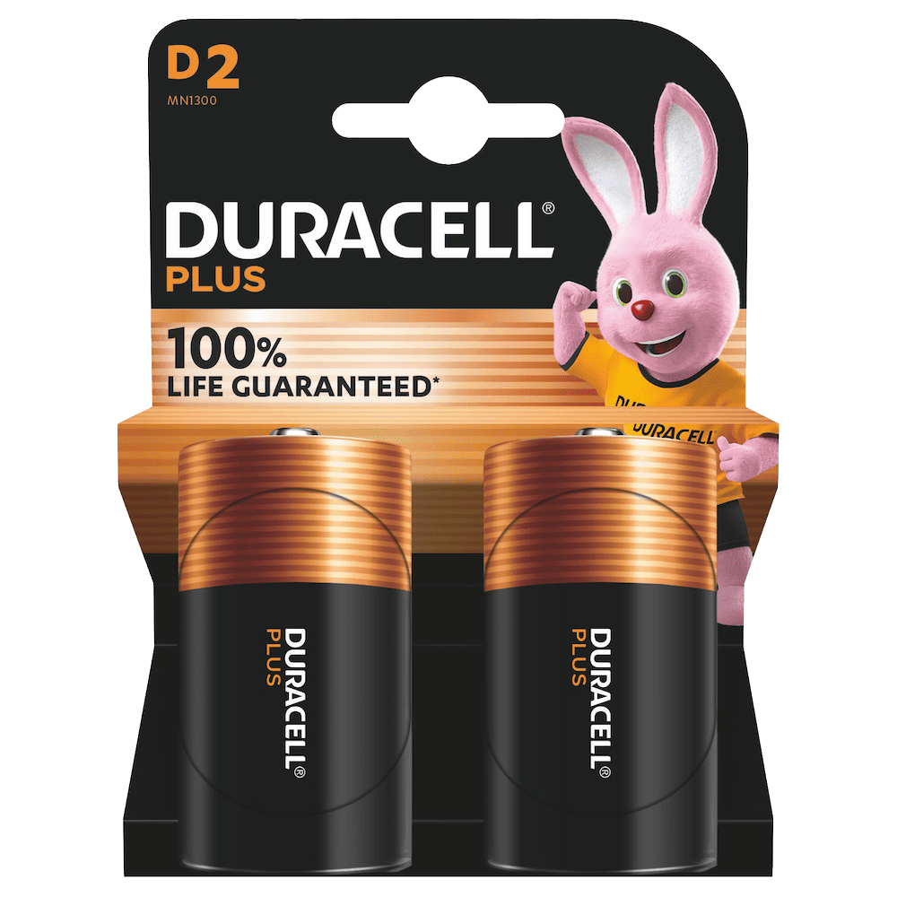 BLISTER 2 PILAS DURACELL PLUS LR20 (D)