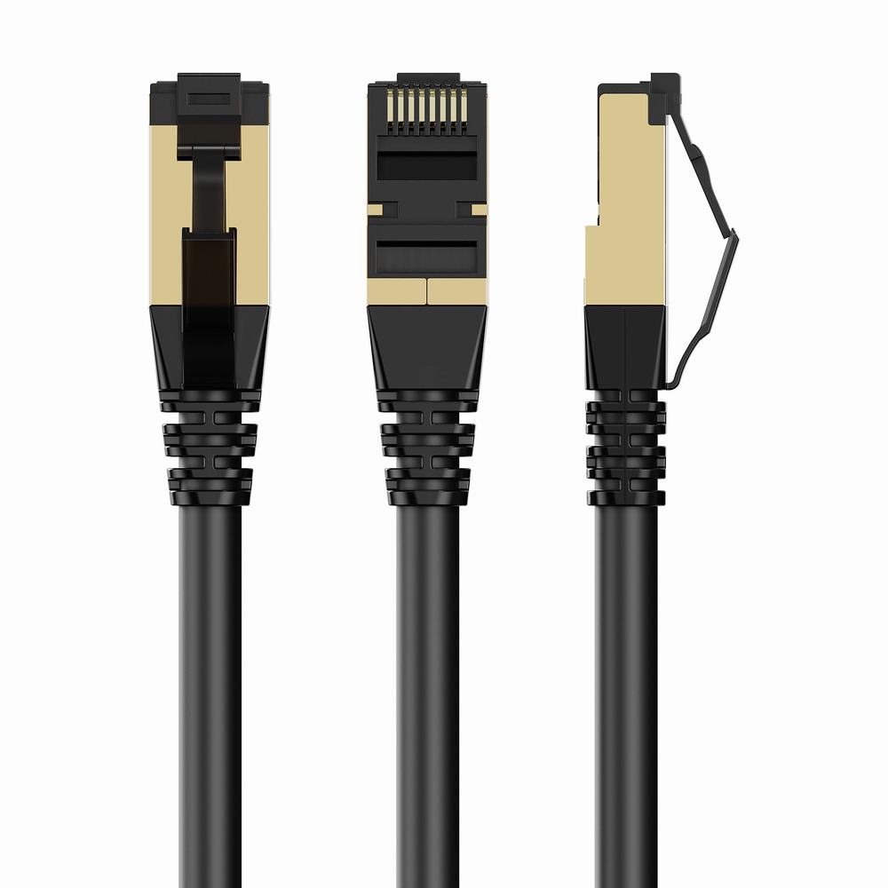 PP8-LSZHCU-BK-1.5M cable de red Negro 1,5 m Cat8 S/FTP (S-STP)