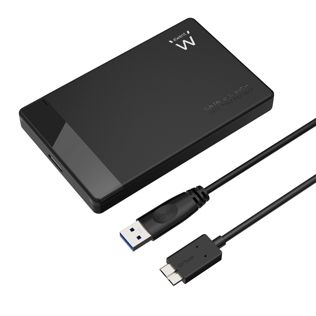 EW7049 caja para disco duro externo Carcasa de disco duro/SSD Negro 2.5