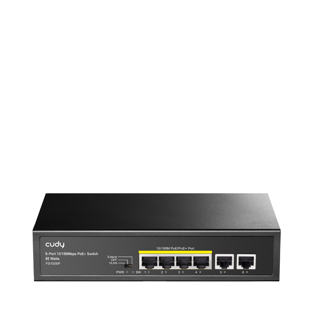 FS1006P switch No administrado Fast Ethernet (10/100) Energía sobre Ethernet (PoE) Negro