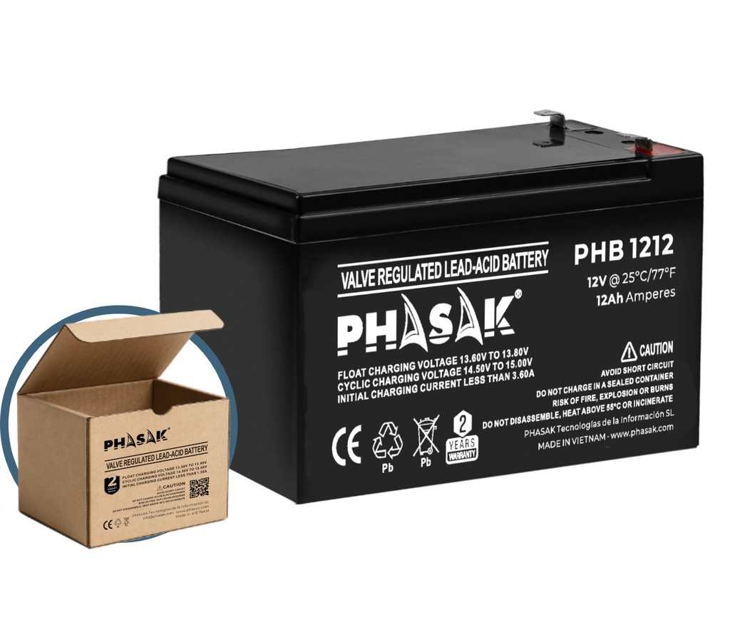 [PHB 1212] Batería 12V 12Ah - PHB 1212