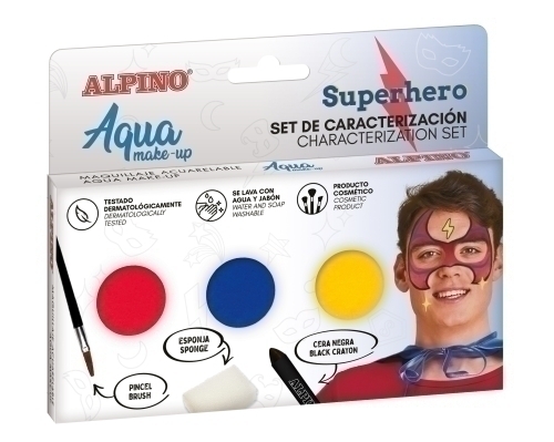[DL000681] ALPINO MAQUILLAJE AL AGUA SET DE CARACTERIZACIÓN SUPERHEROES