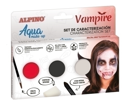 [DL000682] ALPINO MAQUILLAJE AL AGUA SET DE CARACTERIZACIÓN VAMPIRO