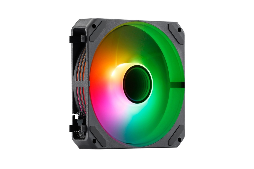 Gaming Ventilador Arclight 2.0 Pack 3 en 1 Negro, Iluminación ARGB y Capacidad de Conectarlos en Serie (Clic&Go)