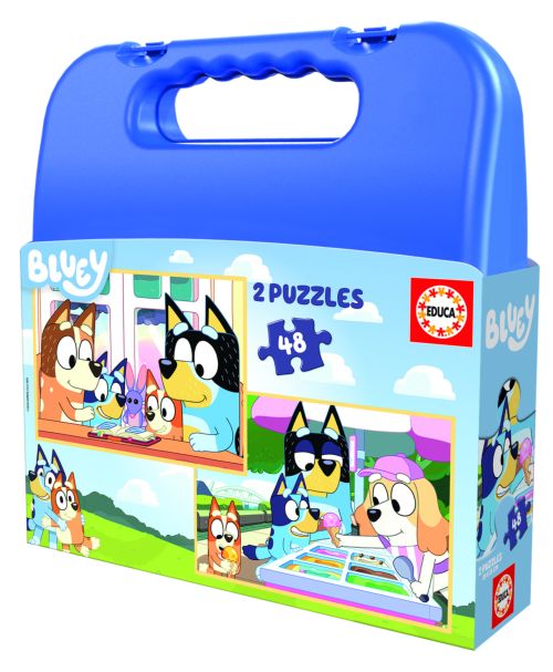 [19831] MALETA 2X48 PUZZLES BLUEY