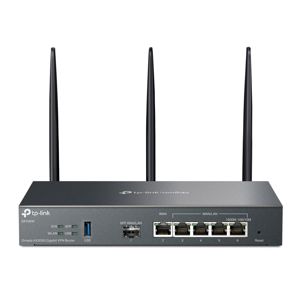 [ER706W] Omada ER706W router inalámbrico Gigabit Ethernet Doble banda (2,4 GHz / 5 GHz) Negro