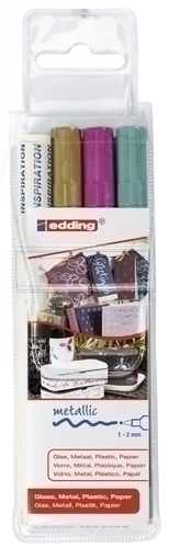 [E7513999] ROTUL.EDDING  751 B/3 (plata, azul y vio