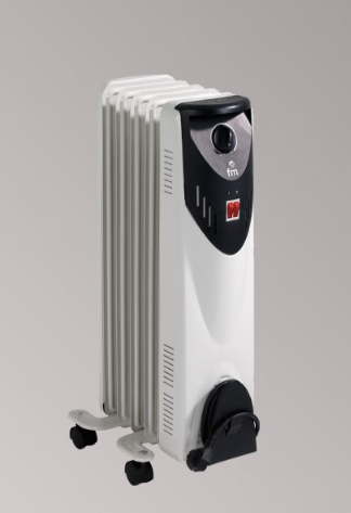 BR-10 calefactor eléctrico Interior Negro, Blanco 1000 W