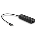 43249 hub de interfaz USB 3.2 Gen 1 (3.1 Gen 1) Type-C 5000 Mbit/s Negro