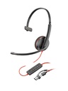 Auriculares monoaurales Poly Blackwire 3210 USB-C + Adaptador USB-C/A