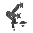 Soporte De Mesa Pro Contrapeso Giratorio E Inclinable Para Monitor/TV 9kg (3 Pivotes, 2 Brazos) De 17-32, Negro