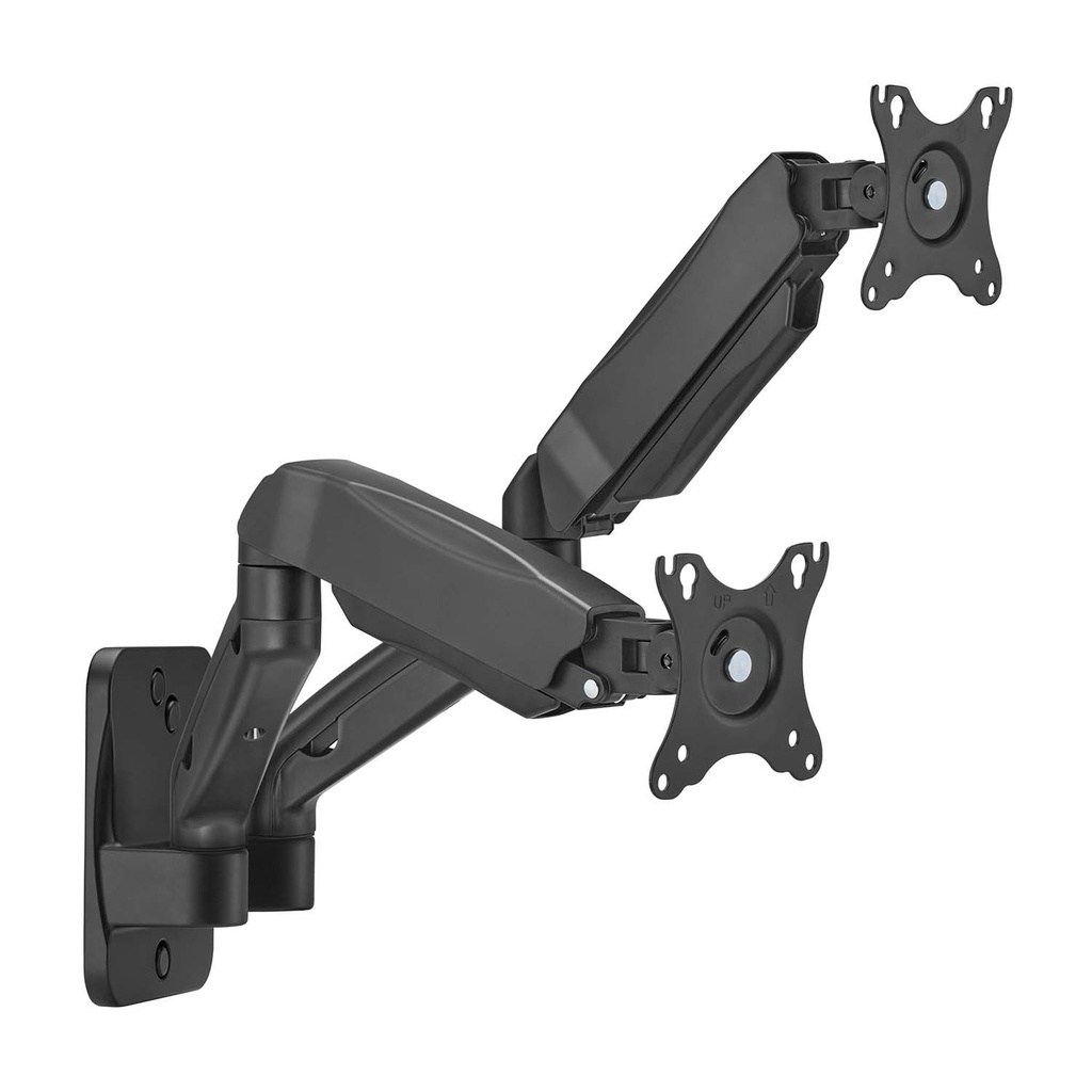 [WT32TSR-225] Soporte De Pared Pro Contrapeso Giratorio E Inclinable Para Monitor/tv 9kg (3 Pivotes, 2 Brazos) De 17-32, Negro