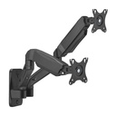 Soporte De Pared Pro Contrapeso Giratorio E Inclinable Para Monitor/tv 9kg (3 Pivotes, 2 Brazos) De 17-32, Negro