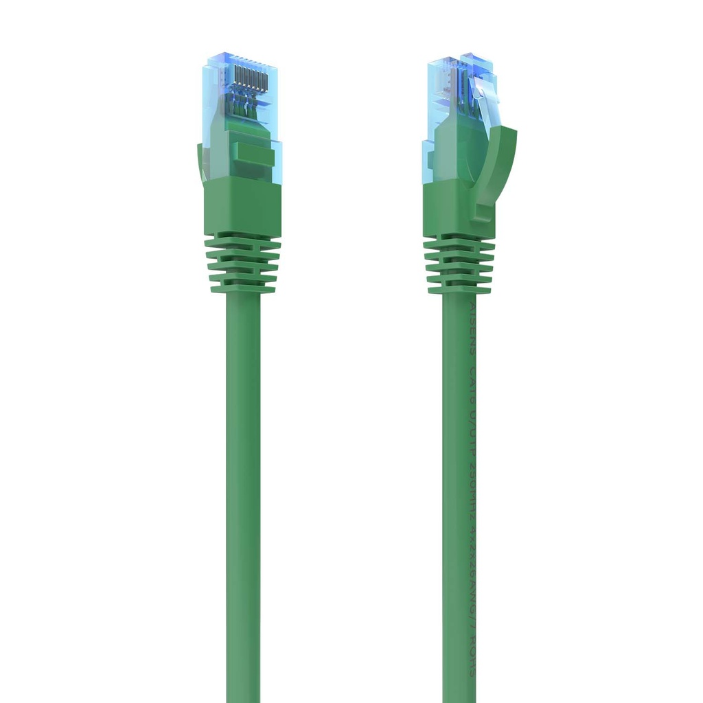 Cable De Red Latiguillo RJ45 Cat.6 UTP AWG26 CCA, Verde, 0.75 m