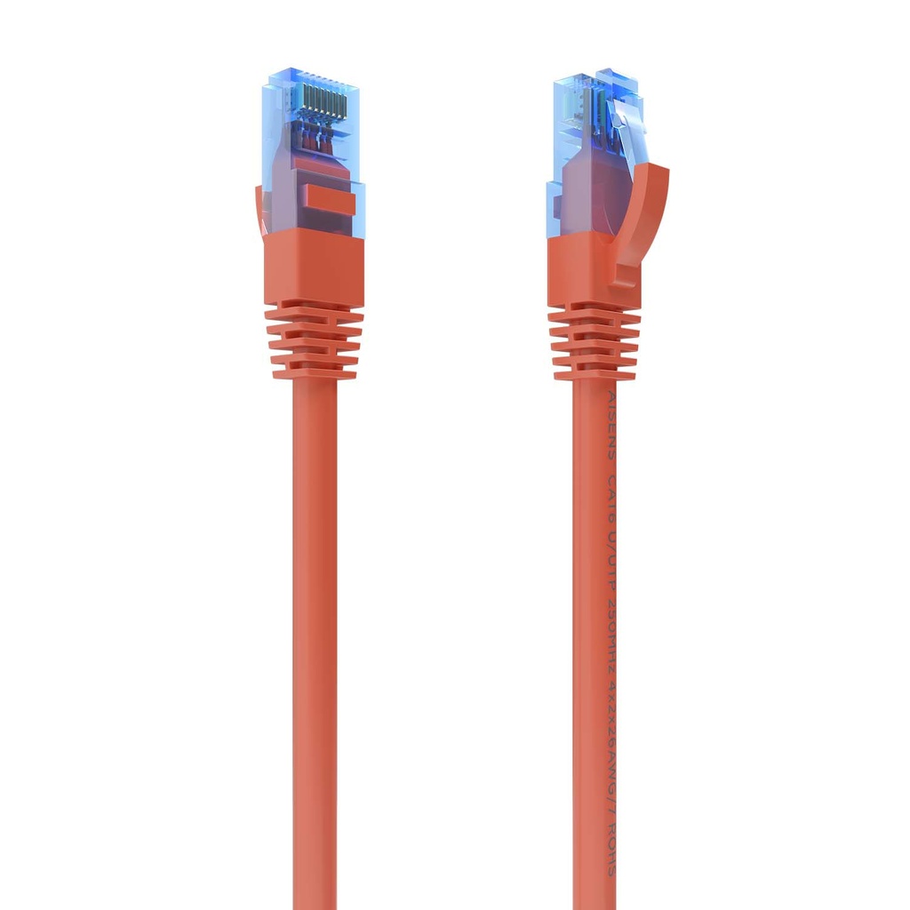 Cable De Red Latiguillo RJ45 Cat.6 UTP AWG26 CCA, Rojo, 0.75 m