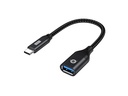 ABBY18B cambiador de género para cable USB-C USB-A Negro