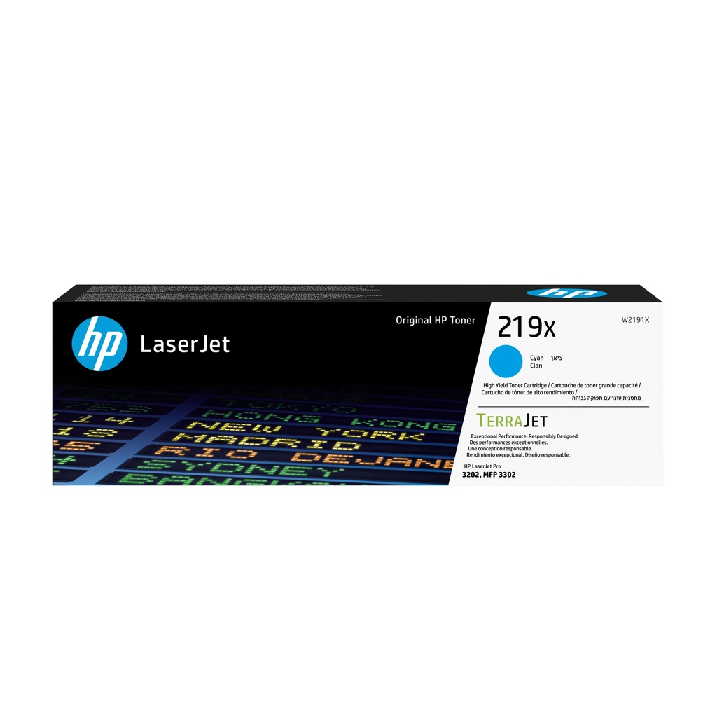 Cartucho de Tóner Original LaserJet 219X de alta capacidad cian