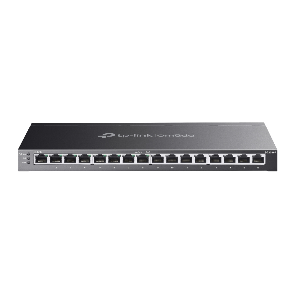 [SG2016P] Omada SG2016P switch Gestionado L2/L2+ Gigabit Ethernet (10/100/1000) Energía sobre Ethernet (PoE) Negro