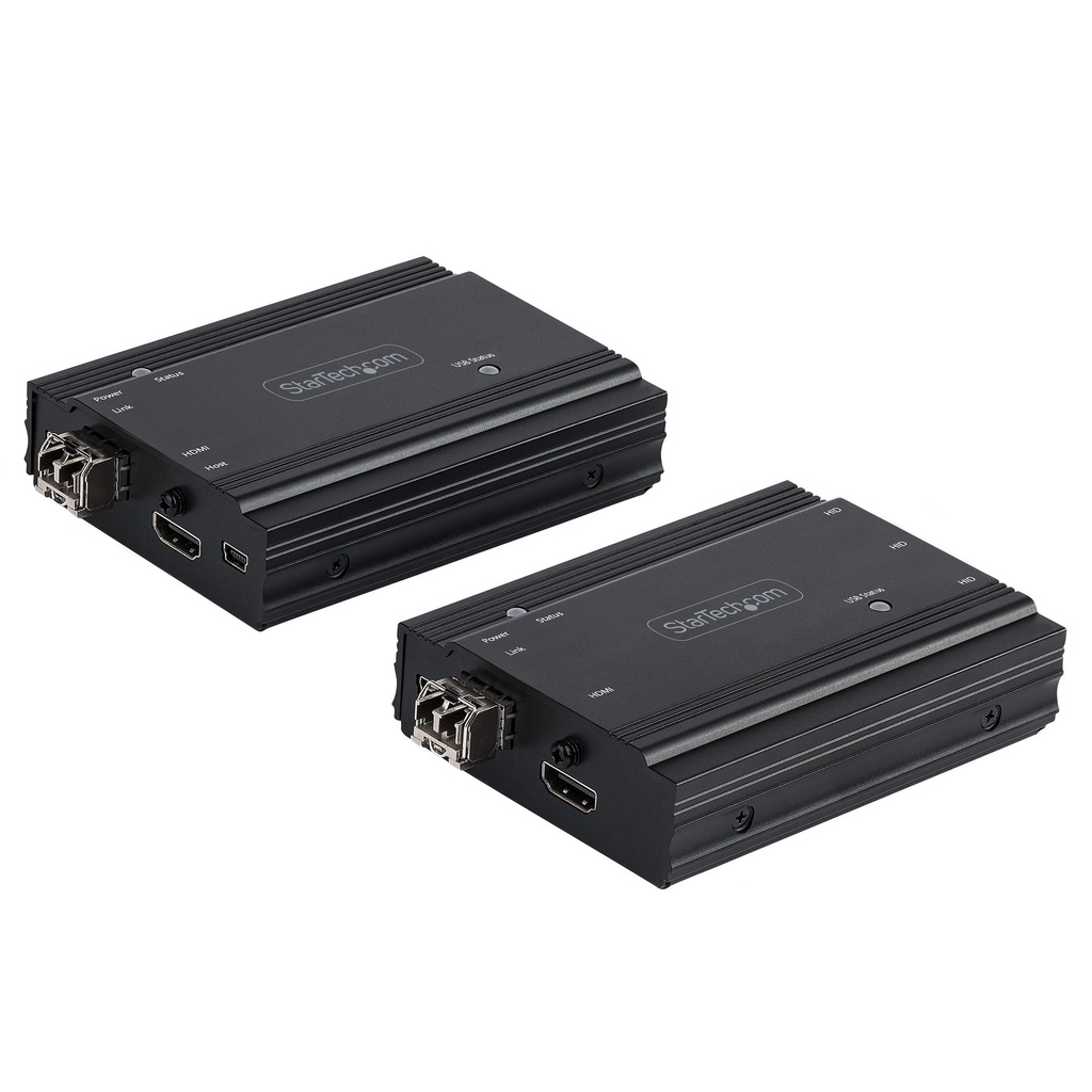 [SV565FXHD4KU] Extensor KVM HDMI de 4K por Fibra - Alargador de Consola Switch KVM con Vídeo HDMI y USB Remoto - hasta 300m (Multimodo) - con 2 Módulos SFP+ MMF de 10Gb - (TX/RX)