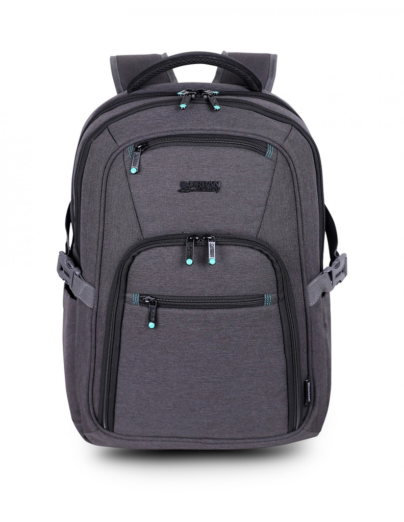 HTE14UF mochila Mochila de viaje Negro, Gris Poliéster, Tereftalato de polietileno reciclado (rPET)