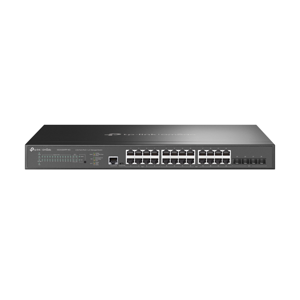 [SG3428XPP-M2] Omada SG3428XPP-M2 switch Gestionado L2+ 2.5G Ethernet (100/1000/2500) Energía sobre Ethernet (PoE) 1U Negro