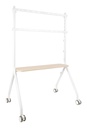iLOVE Soporte de Suelo con Ruedas para Pantalla 49"-80", Blanco y Haya