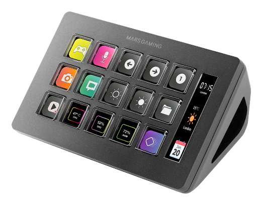 [MSDONE] MSD-ONE, Control Deck Slim, 15 Teclas LCD Personalizables, Pantalla LCD Ampliada, Software de Control y Plug-ins, Control Deck Compacto con Diseño Slim Ergonómico, Windows y MacOS, Negro