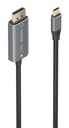 Cable Conversor Aluminio Bidireccional USB-C A DisplayPort 8K@60Hz, USB-C/M-DP/M, Negro, 1.8m