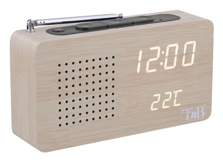 [CLOCKFMWD] CLOCKFMWD radio Reloj Digital Madera