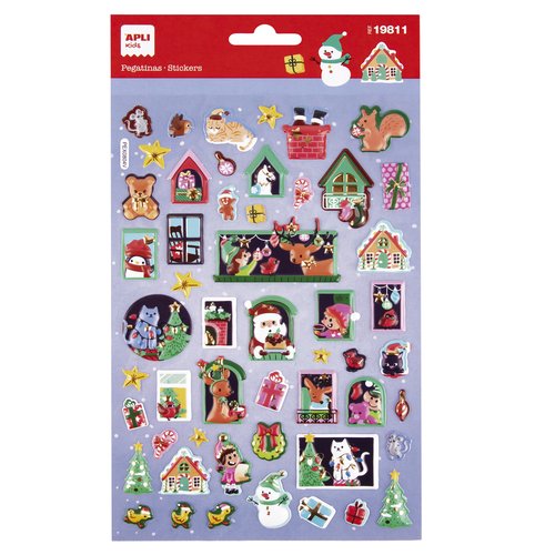 PEGATINAS APLI ADVIENTO 1H - Pack de 5 unidades