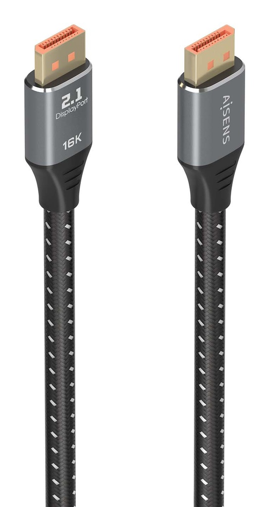 Cable DisplayPort V2.1 16K@60Hz 80 Gbps, DP/M-DP/M, Negro, 1.5m