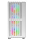 MC-VAULT, Caja Gaming ATX, 4x Ventiladores ARGB 120mm, Panel Frontal Mesh con Diseño Vertical, Ventana Lateral Cristal Templado, 3x Slots PCI Verticales, Semitorre PC Profesional, Blanco