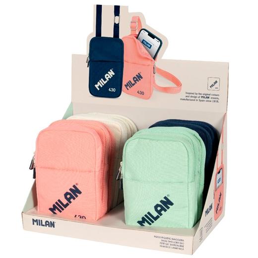 [62103SNCD12] MILAN BOLSO PEQUEÑO BANDOLERA SINCE 1918 EXPOSITOR 12 UD C/SURTIDOS - Color no elegible