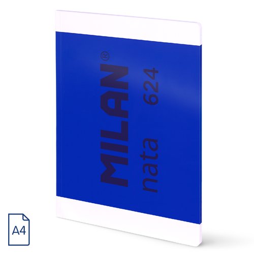 LIBRETA MILAN 624 A4 48h LISO AZUL - Pack de 3 unidades