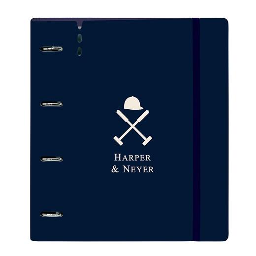 SAFTA CARPEBLOCK ANILLAS 4X35MM C/RECAMBIO 100H A4 TAPAS PP FOAM C/SEPARADORES HARPER & NEYER