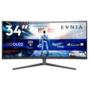 Evnia 6000 34M2C6500/00 pantalla para PC 86,4 cm (34") 3440 x 1440 Pixeles Wide Quad HD QD-OLED Gris