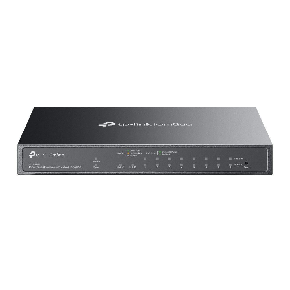 [ES210GMP] Omada ES210GMP switch Gestionado Gigabit Ethernet (10/100/1000) Energía sobre Ethernet (PoE) Negro