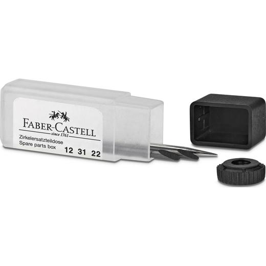 [123122] FABER CASTELL CAJA DE PIEZAS DE RECAMBIO PARA COMPÁS
