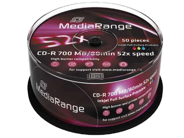 [MR208] MR208 CD en blanco CD-R 700 MB 52x 50 pieza(s)