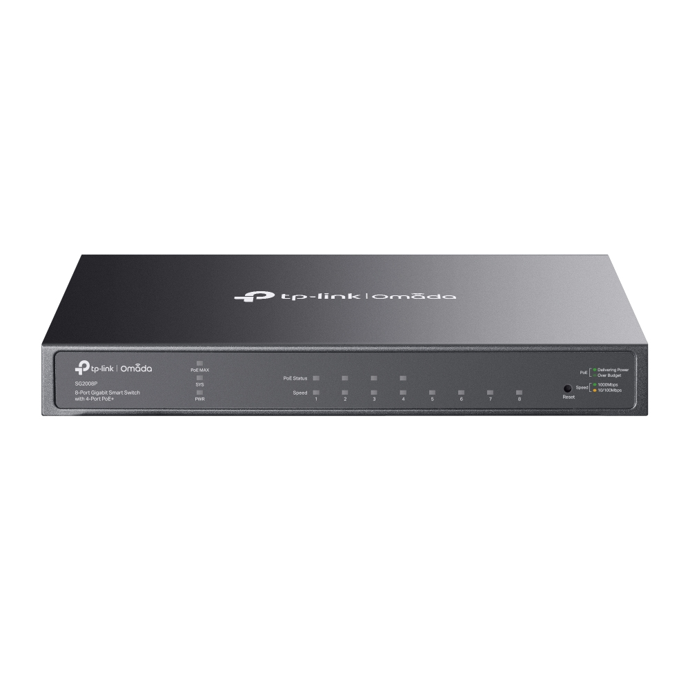 [SG2008P] Omada TL-SG2008P Gestionado L2/L2+ Gigabit Ethernet (10/100/1000) Energía sobre Ethernet (PoE) Negro