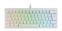 MKMINIPRO, Teclado Mecánico Ultra-Compacto 60%, Switches Mecánicos Hot-Swappable, Iluminación RGB Chroma, Teclado Gaming Antighosting, Multiplataforma, Switch Silencioso, Español, Blanco
