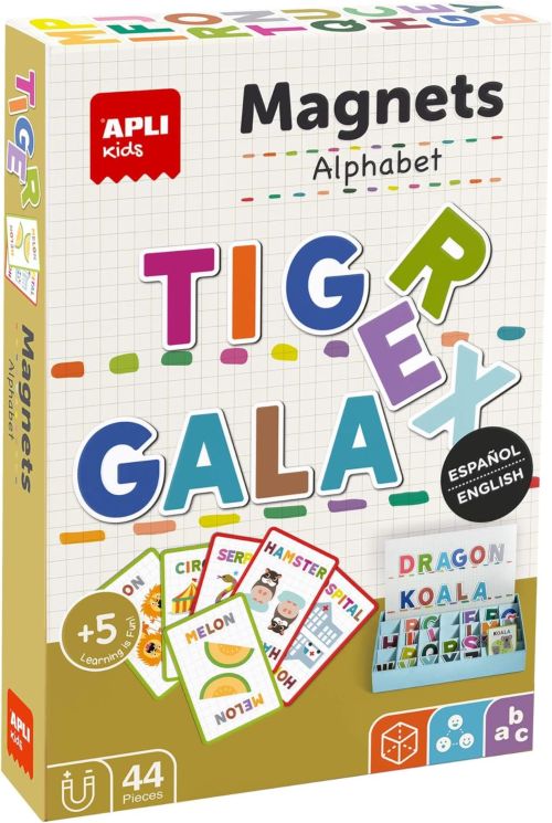 [19443] ALFABETO TIGER MAGNETS ESPAÑOL-INGLES