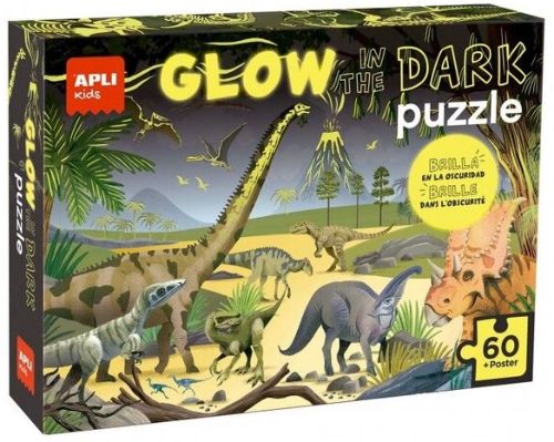 [19435] Puzle brilla en la oscuridad dinosaurios 60 piezas