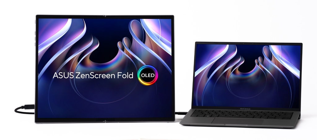 ZenScreen Fold OLED MQ17QH pantalla para PC 43,9 cm (17.3") 2560 x 1920 Pixeles Quad HD Plata