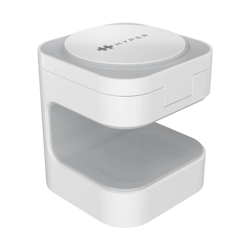 HJ3320WHGL cargador de dispositivo móvil Auriculares, Smartphone, Reloj inteligente Blanco USB Cargador inalámbrico Carga rápida Interior