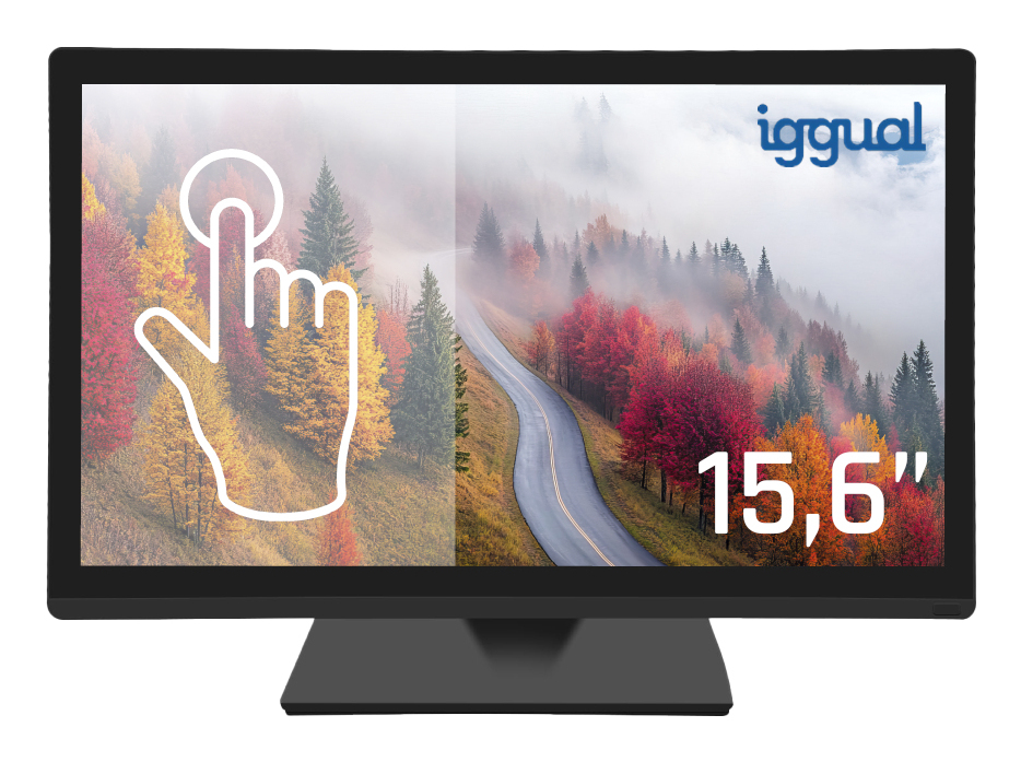 Monitor táctil resistivo 15,6" 16:9 HD+