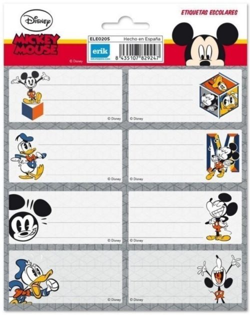 [ELE0205] BLISTER ETIQUETAS ADHESIVAS MICKEY MOUSE