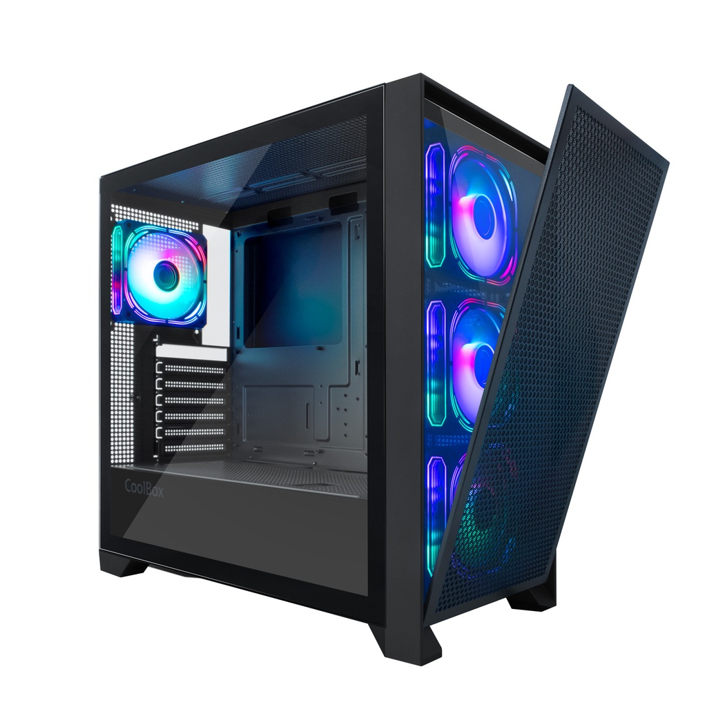 GAMING CAJA ATX GE2000 DUALVIEW USB-C 3.2 GEN1 + 4 VENT.ARGB FRONTAL CRISTAL/REJILLA