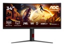 G4 CU34G4Z pantalla para PC 86,4 cm (34") 3440 x 1440 Pixeles Wide Quad HD LED Negro, Rojo
