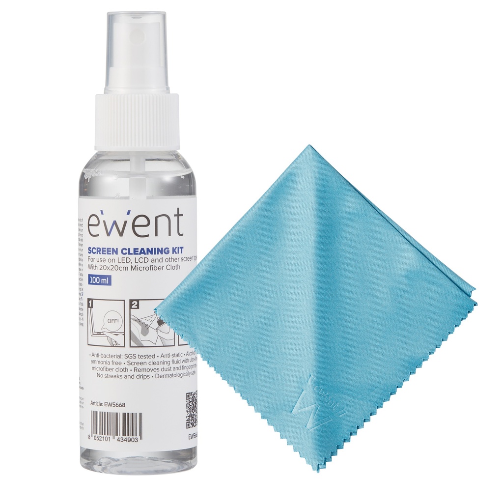 [EW5668] EW5668 kit de limpieza para computadora Pantallas / Plásticos, Universal Kit de limpieza para equipos 100 ml